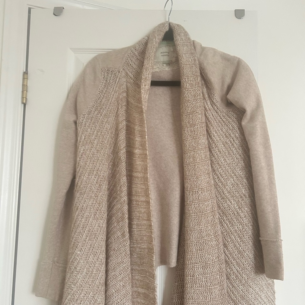 Anthropologie Women's Beige Knit Sweater